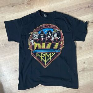 KISS Army Black T-Shirt. Large. Good used condition